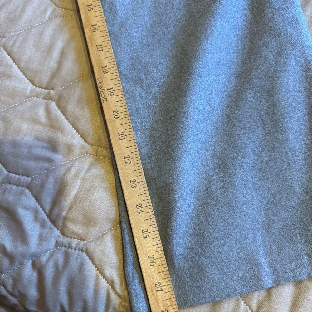 LL Bean Pants Classic Fit Cotton Tweed Flat Front Gray Straight Leg Women’s 18 - Picture 9 of 16